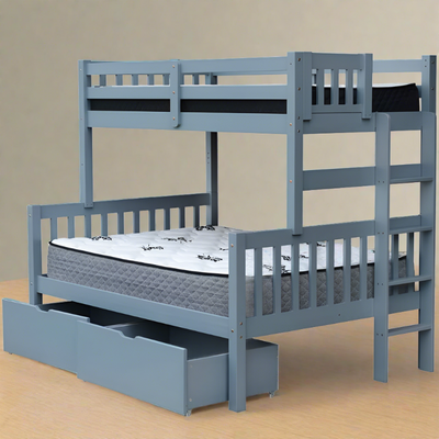 Bunk Bed End Ladder Twin over Full Grey