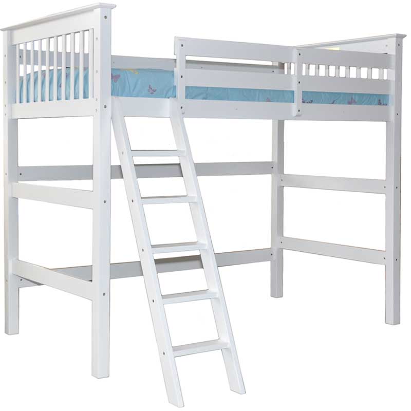 Loft Bed Full with Angled Ladder Buy High Quality Loft Beds Online Scanica US