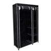 vidaXL 1/2x Folding Wardrobe Clothes Rack Storage Home Organizer Black/Brown-1