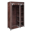vidaXL 1/2x Folding Wardrobe Clothes Rack Storage Home Organizer Black/Brown-0