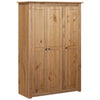 vidaXL Wardrobe Bedroom Clothes Storage Organizer Closet Pine Panama Range-5