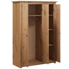 vidaXL Wardrobe Bedroom Clothes Storage Organizer Closet Pine Panama Range-2