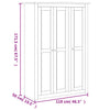 vidaXL Wardrobe Bedroom Clothes Storage Organizer Closet Pine Panama Range-4