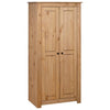 vidaXL Wardrobe Bedroom Clothes Storage Organizer Closet Pine Panama Range-6