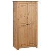 vidaXL Wardrobe Bedroom Clothes Storage Organizer Closet Pine Panama Range-31