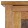 vidaXL Bookshelf Bookcase with 4 Doors Decor Cabinet Solid Oak Wood and Glass-4