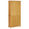 vidaXL Bookshelf Bookcase with 4 Doors Decor Cabinet Solid Oak Wood and Glass-10
