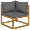 vidaXL 9 Piece Patio Lounge Set with Cushion Solid Acacia Wood-4