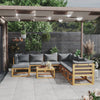 vidaXL 9 Piece Patio Lounge Set with Cushion Solid Acacia Wood-2