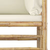 vidaXL 9 Piece Patio Lounge Set with Cream White Cushions Bamboo-2