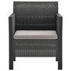 vidaXL 3 Piece Patio Lounge Set with Cushions PP Rattan Anthracite-4