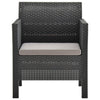 vidaXL 3 Piece Patio Lounge Set with Cushions PP Rattan Anthracite-4