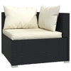 vidaXL 9 Piece Patio Lounge Set with Cushions Black Poly Rattan-1