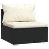 vidaXL 9 Piece Patio Lounge Set with Cushions Black Poly Rattan-2