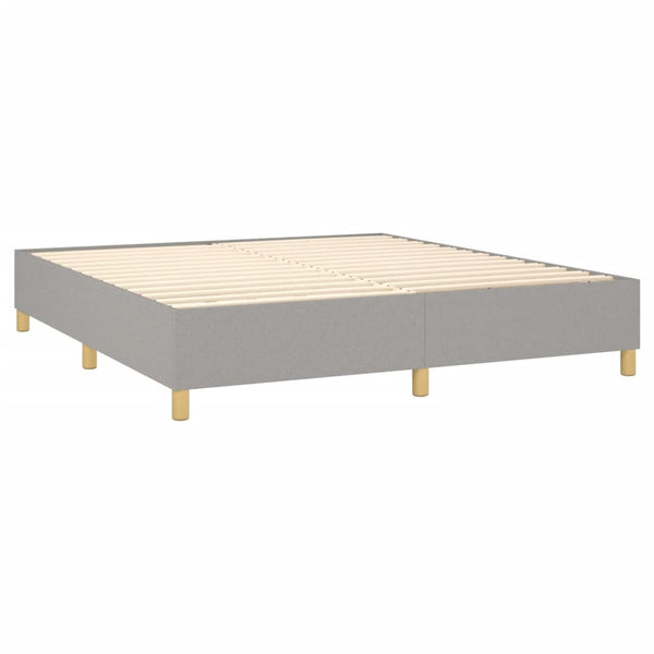 vidaXL Box Spring Bed with Mattress Light Gray 72