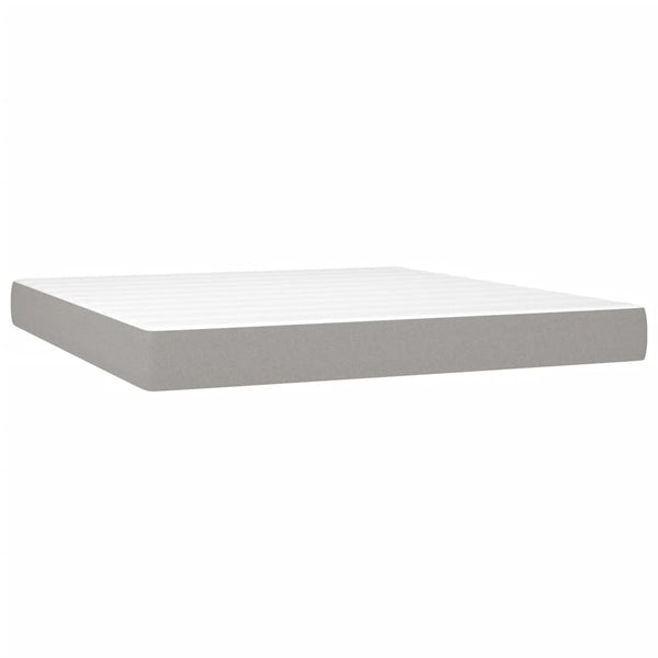 vidaXL Box Spring Bed with Mattress Light Gray 72