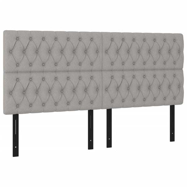vidaXL Box Spring Bed with Mattress Light Gray 72
