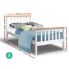 Artiss Single Wooden Bed Frame Bedroom Furniture Kids-1