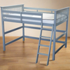 Loft Bed Twin High with Angled Ladder Grey