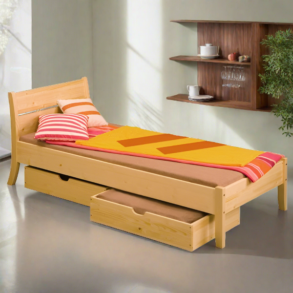 Bed Frame | Solid Wood Beds Natural | Platform Bed | Cottage Furniture ...