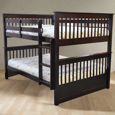 Bunk Bed Full over Full with Storage or Trundle Espresso