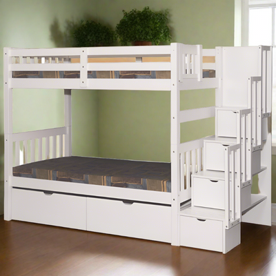 Affordable bunk beds with stairs sale
