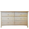 Solid Wood Six Drawer Dresser Natural