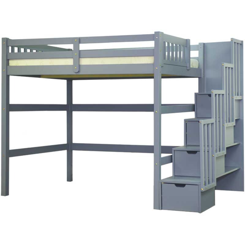 Teen s Twin Loft Bed Grey Bunk Beds Loft Beds Gray with