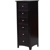 Solid Wood Tall Chest of Drawers Espresso
