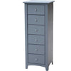 Solid Wood Tall Chest of Drawers Grey