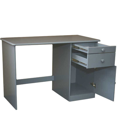 Solid Wood Soft Close Drawers Desk Grey
