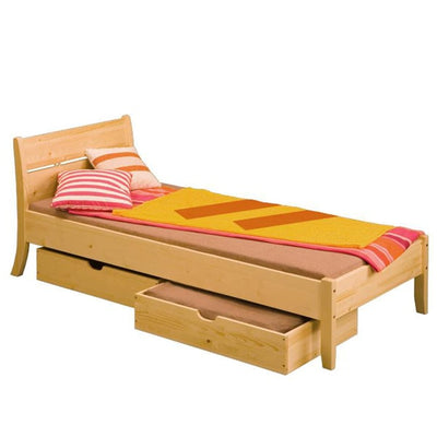 Sleigh Solid Wood Bed Espresso