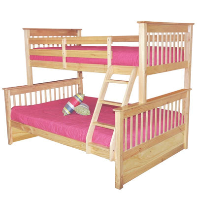 Bunk Bed Twin over Full with Storage or Trundle Natural