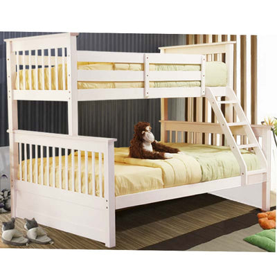 Bunk Bed Twin over Full with Storage or Trundle White