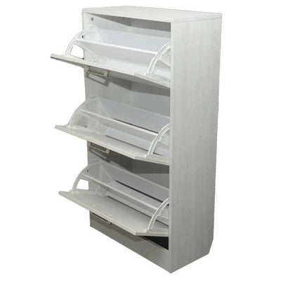 Virginia Shoe Storage Cabinet with 3 Compartments Pine Canyon