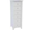 Solid Wood Tall Chest of Drawers White