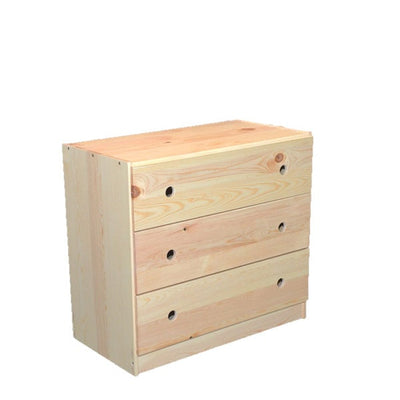 Junior Twin Low Loft Bed with Desk, Chest and Bookcase Natural